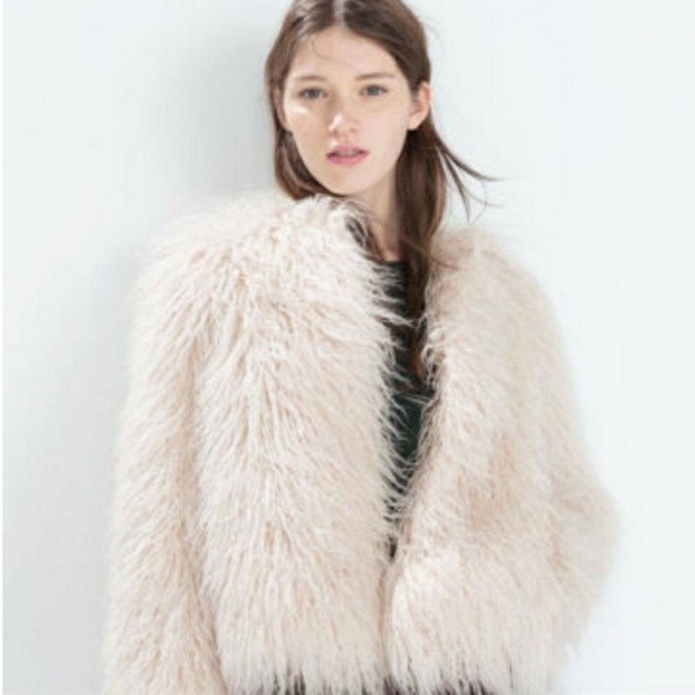 Zara TRF Faux Fur Jacket